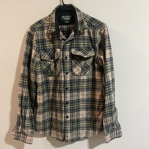 Eddie Bauer x Pendleton Wool Plaid Flannel Shirt Mens Medium Button Up Gorpcore